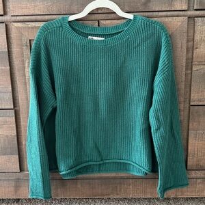 SO Teal Ribbed Knit Top